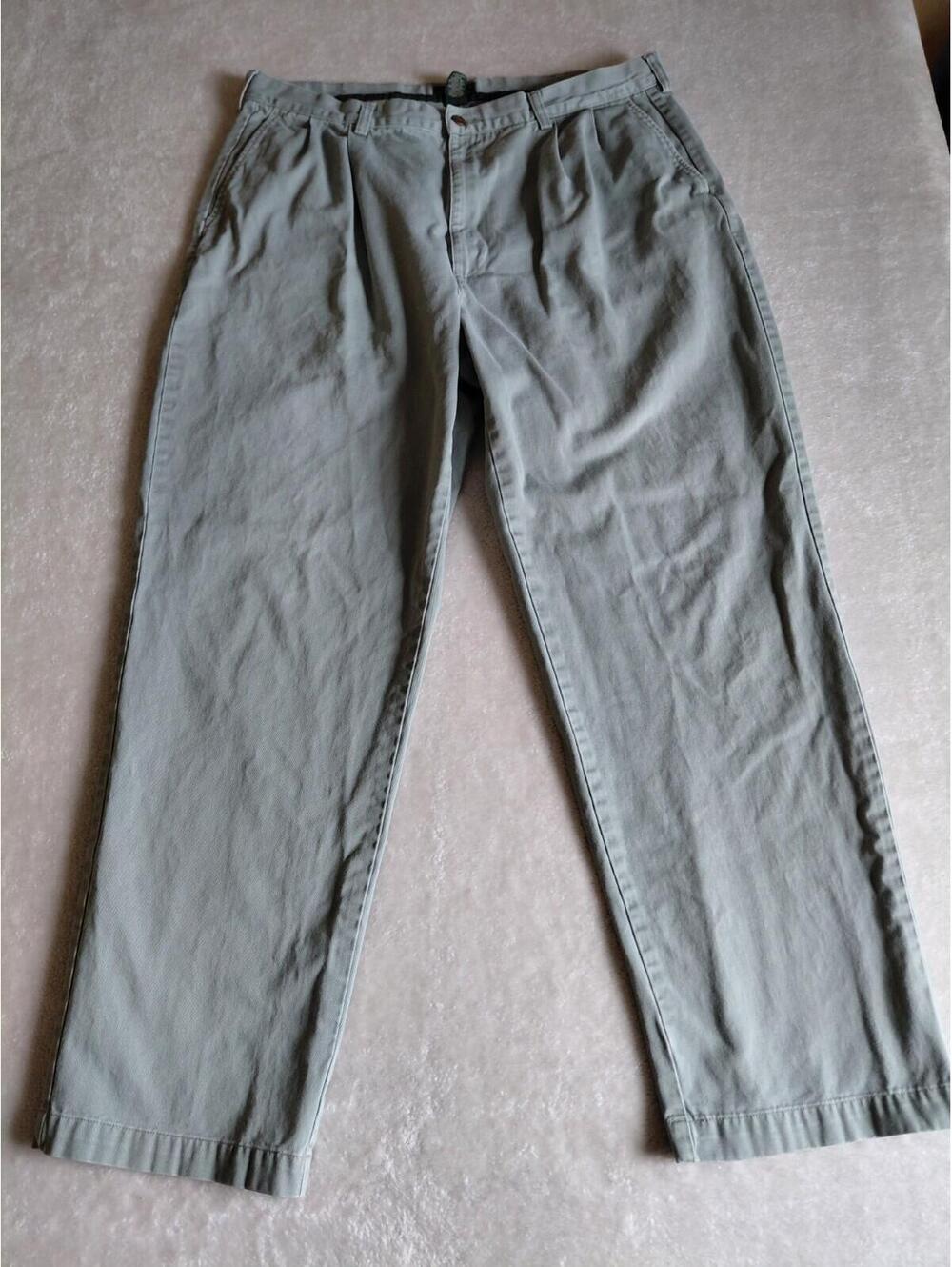 Vtg Lauren Ralph Lauren Pleated Chinos 38x32 Gray Mens Mexico